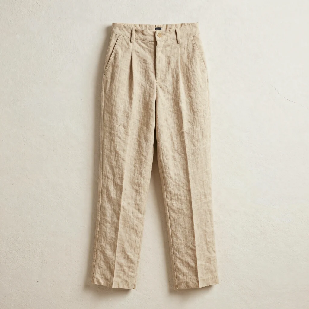 Tailored High-Waist Linen Trouser